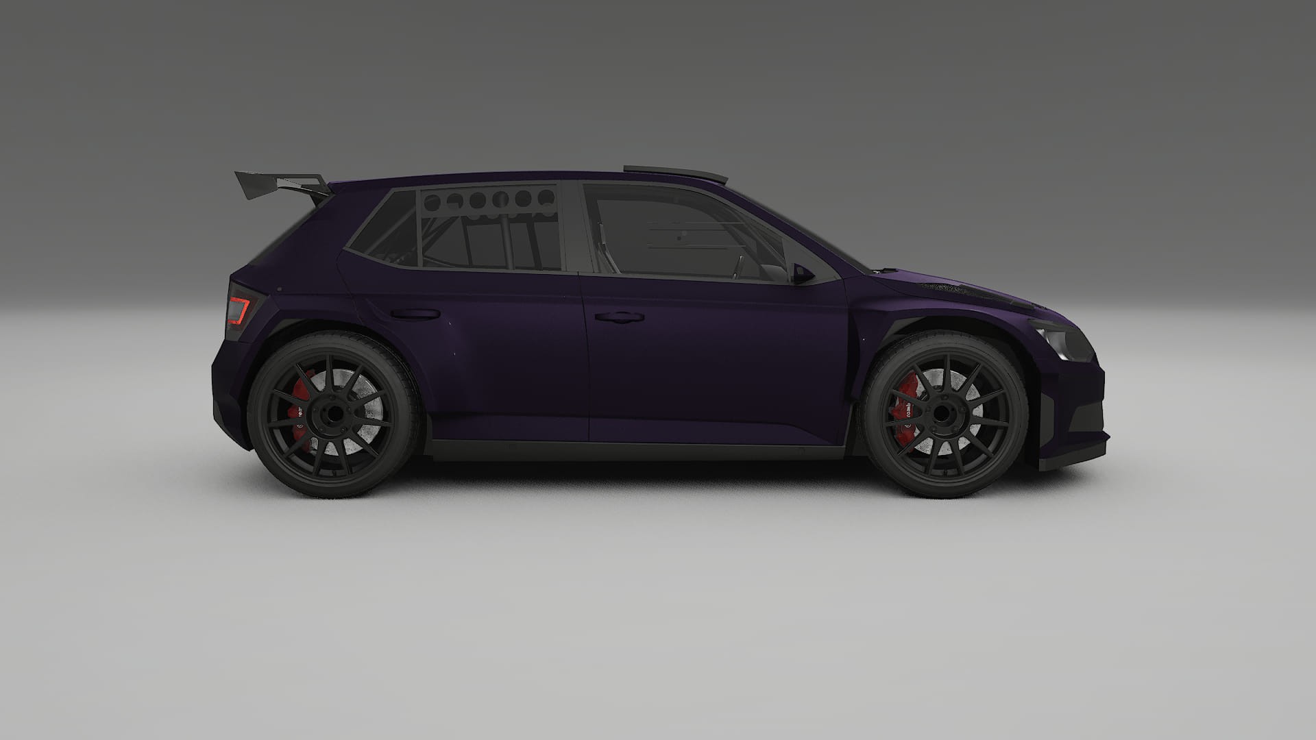 Škoda Fabia R5 6V TPU Lakbeschermingsfolie | VIOLET Kleurveranderende PPF – Volledig Voorgesneden Kit