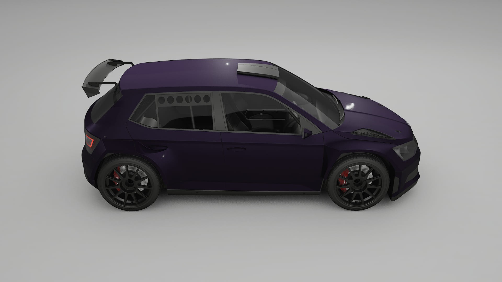 Škoda Fabia R5 6V TPU Lakbeschermingsfolie | VIOLET Kleurveranderende PPF – Volledig Voorgesneden Kit