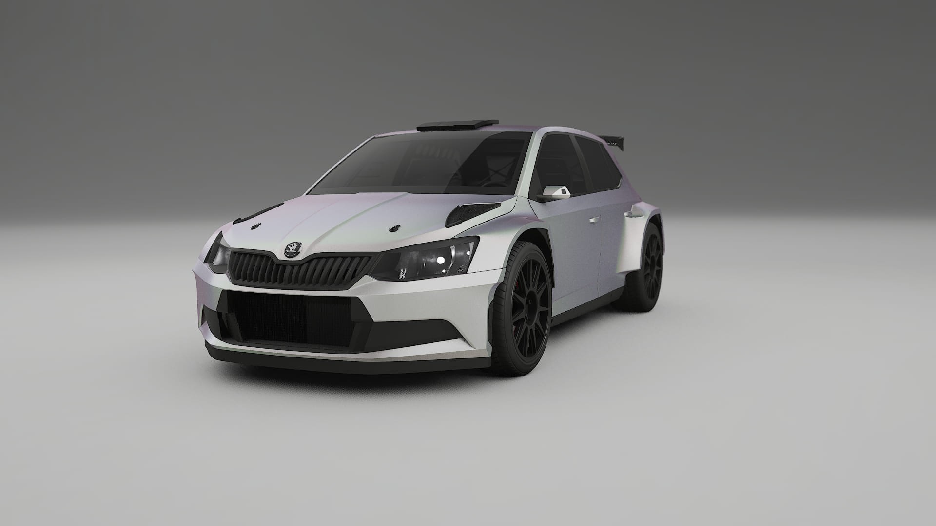 Škoda Fabia R5 6V TPU Lakbeschermingsfolie | NEBULA Kleurveranderende PPF – Volledig Voorgesneden Kit