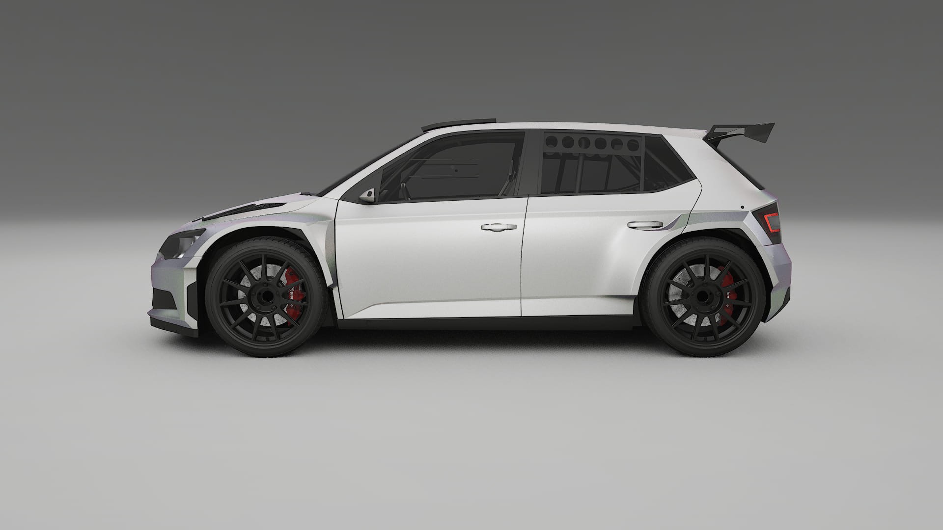 Škoda Fabia R5 6V TPU Lakbeschermingsfolie | NEBULA Kleurveranderende PPF – Volledig Voorgesneden Kit