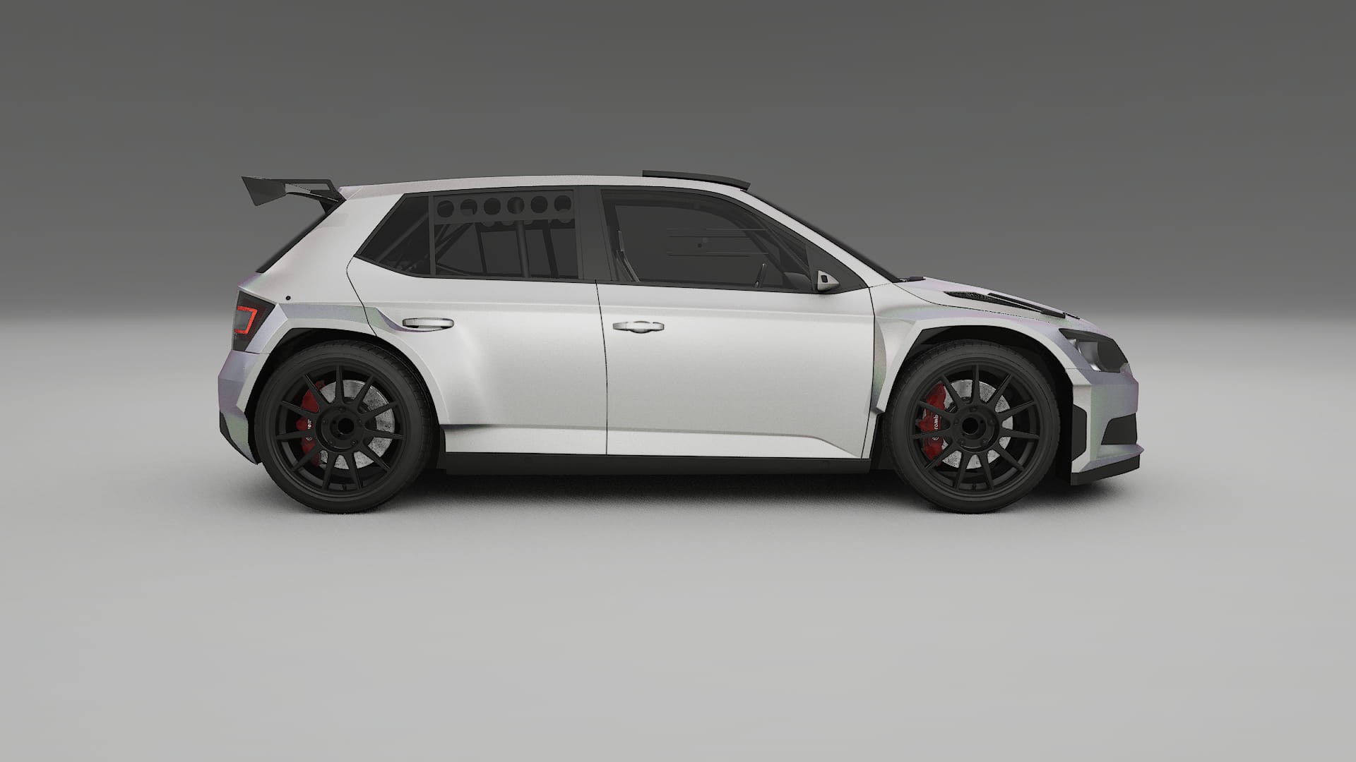 Škoda Fabia R5 6V TPU Lakbeschermingsfolie | NEBULA Kleurveranderende PPF – Volledig Voorgesneden Kit