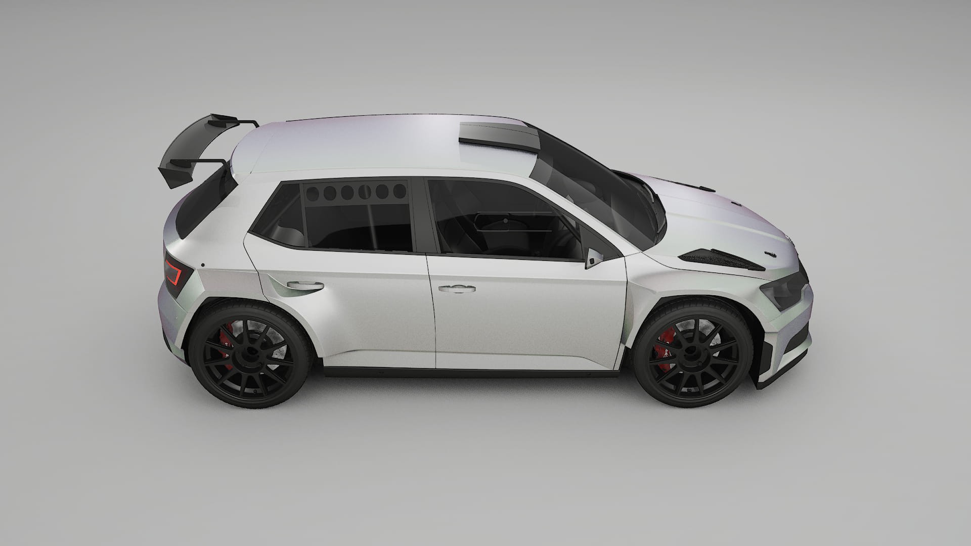 Škoda Fabia R5 6V TPU Lakbeschermingsfolie | NEBULA Kleurveranderende PPF – Volledig Voorgesneden Kit