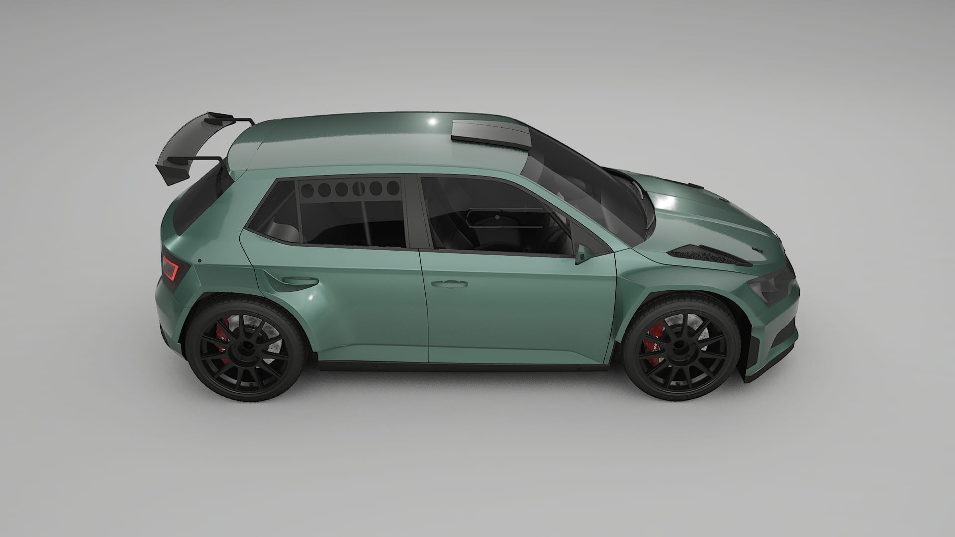 Škoda Fabia R5 6V TPU Lakbeschermingsfolie | EVERGREEN Kleurveranderende PPF – Volledig Voorgesneden Kit