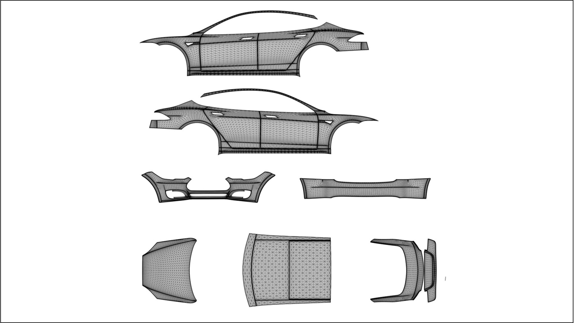 Tesla Model S TPU Lakbeschermingsfolie | OPAL Kleurveranderende PPF – Volledig Voorgesneden Kit 2