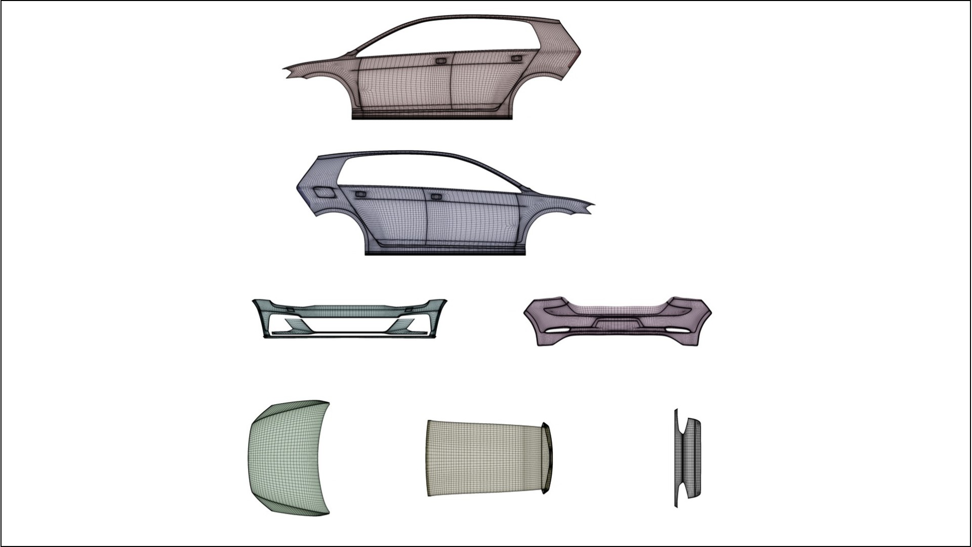 VW Golf Mk7 TPU Lakbeschermingsfolie | LAGOON Kleurveranderende PPF – Volledig Voorgesneden Kit 2