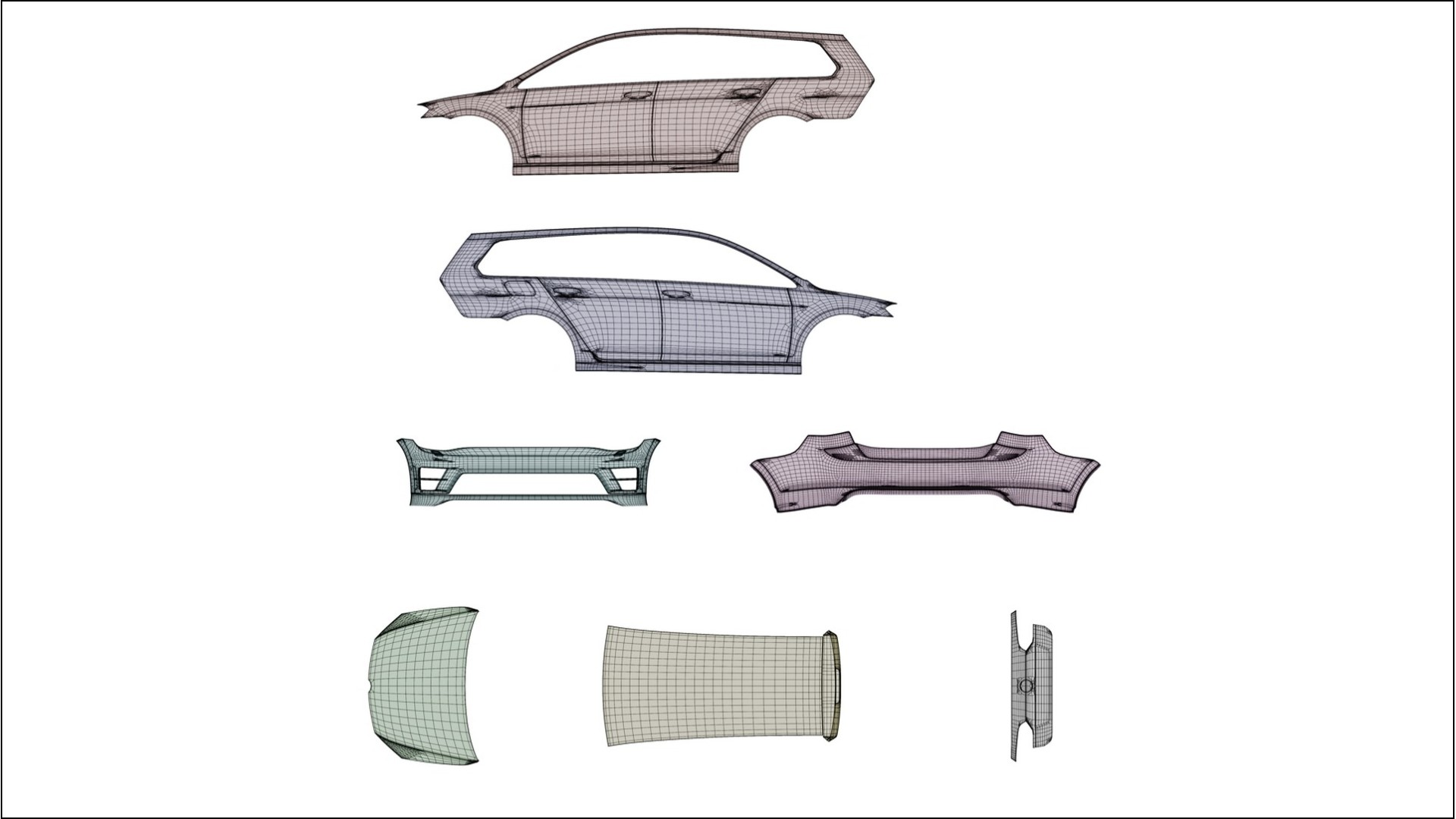 VW Golf Variant Mk7 TPU Lakbeschermingsfolie | PEARL Kleurveranderende PPF – Volledig Voorgesneden Kit 2