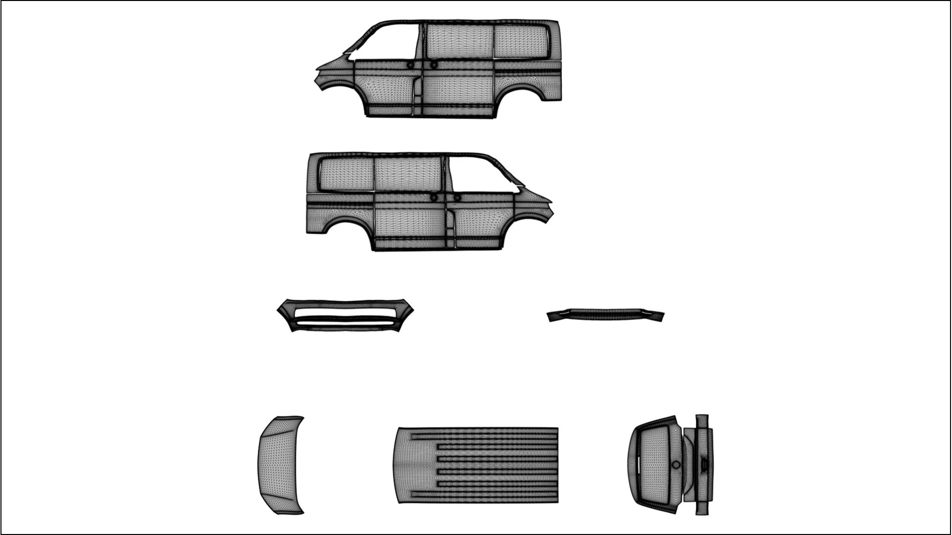 VW Transporter T6 Multivan TPU Lakbeschermingsfolie | ROCKET Kleurveranderende PPF – Volledig Voorgesneden Kit 2