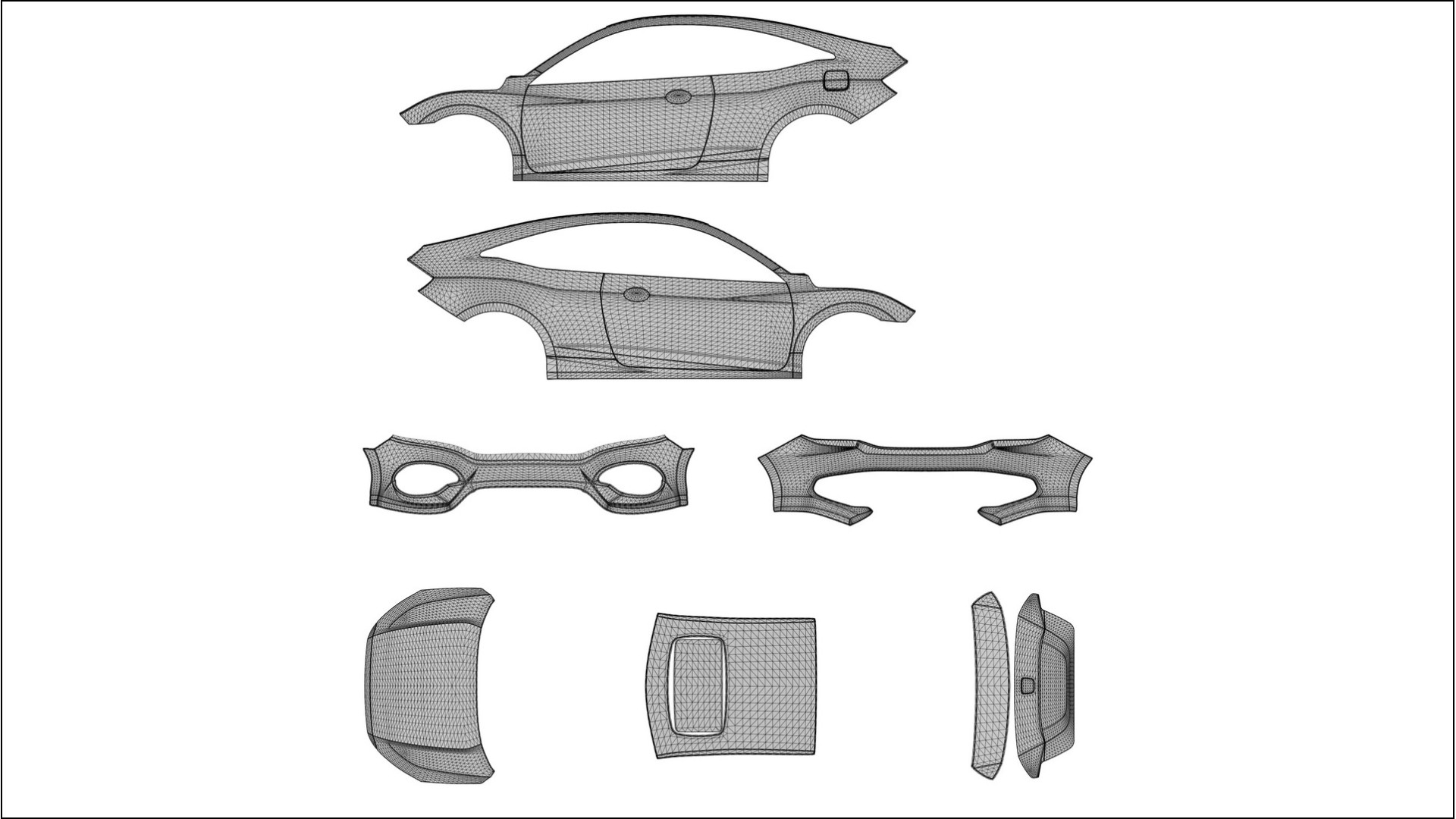 Honda Civic coupe prefacelift pre LCI TPU Lakbeschermingsfolie | FROST Kleurveranderende PPF – Volledig Voorgesneden Kit 2