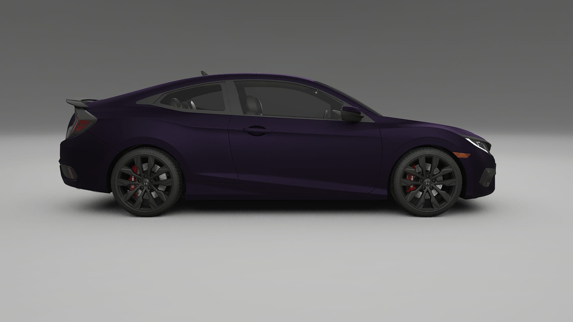 Honda Civic coupe prefacelift pre LCI TPU Lakbeschermingsfolie | VIOLET Kleurveranderende PPF – Volledig Voorgesneden Kit