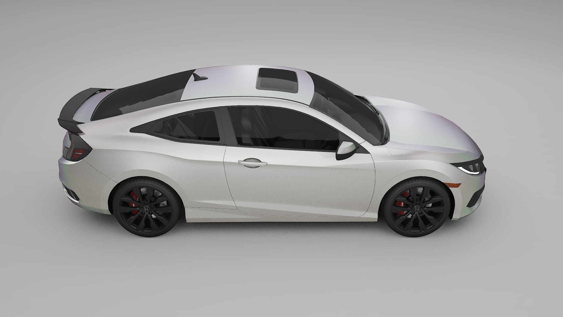 Honda Civic coupe prefacelift pre LCI TPU Lakbeschermingsfolie | NEBULA Kleurveranderende PPF – Volledig Voorgesneden Kit