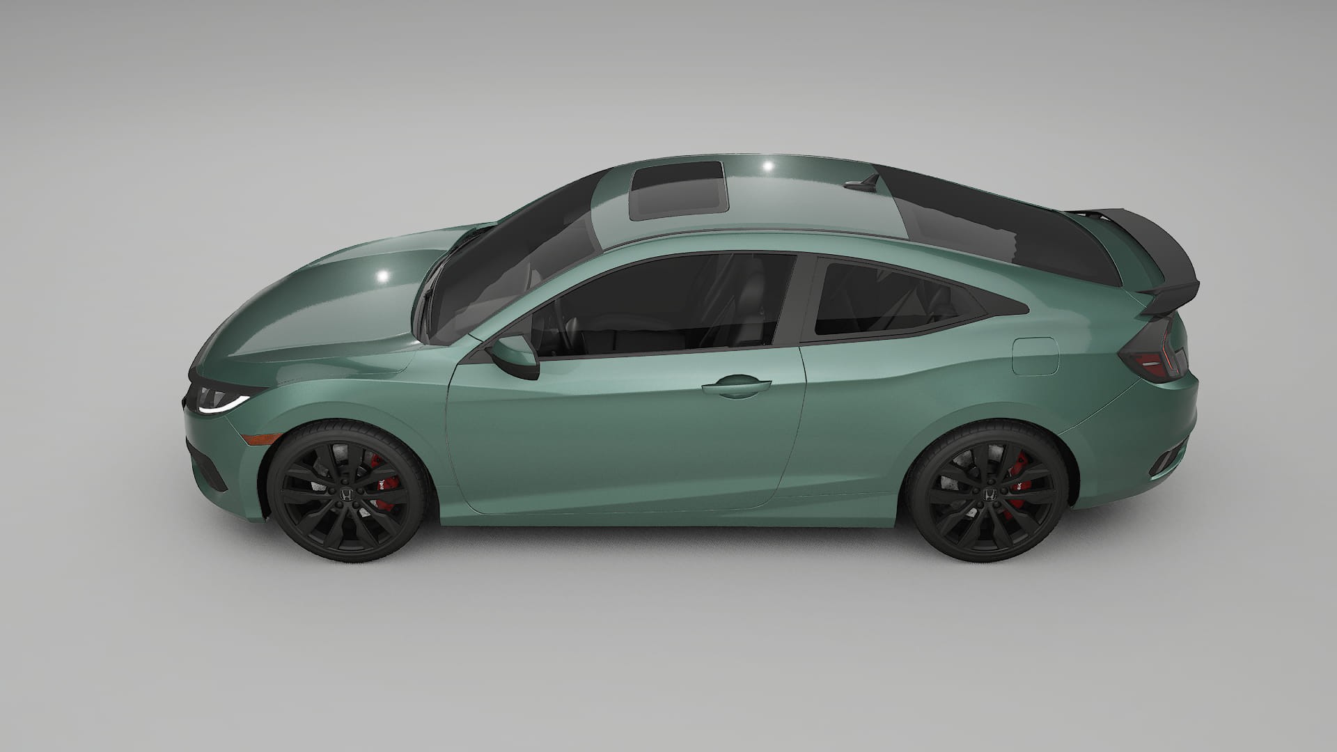 Honda Civic coupe prefacelift pre LCI TPU Lakbeschermingsfolie | EVERGREEN Kleurveranderende PPF – Volledig Voorgesneden Kit