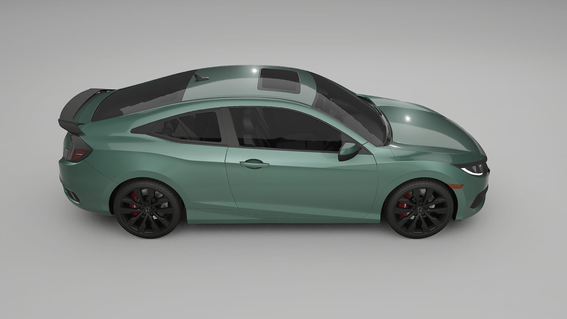 Honda Civic coupe prefacelift pre LCI TPU Lakbeschermingsfolie | EVERGREEN Kleurveranderende PPF – Volledig Voorgesneden Kit