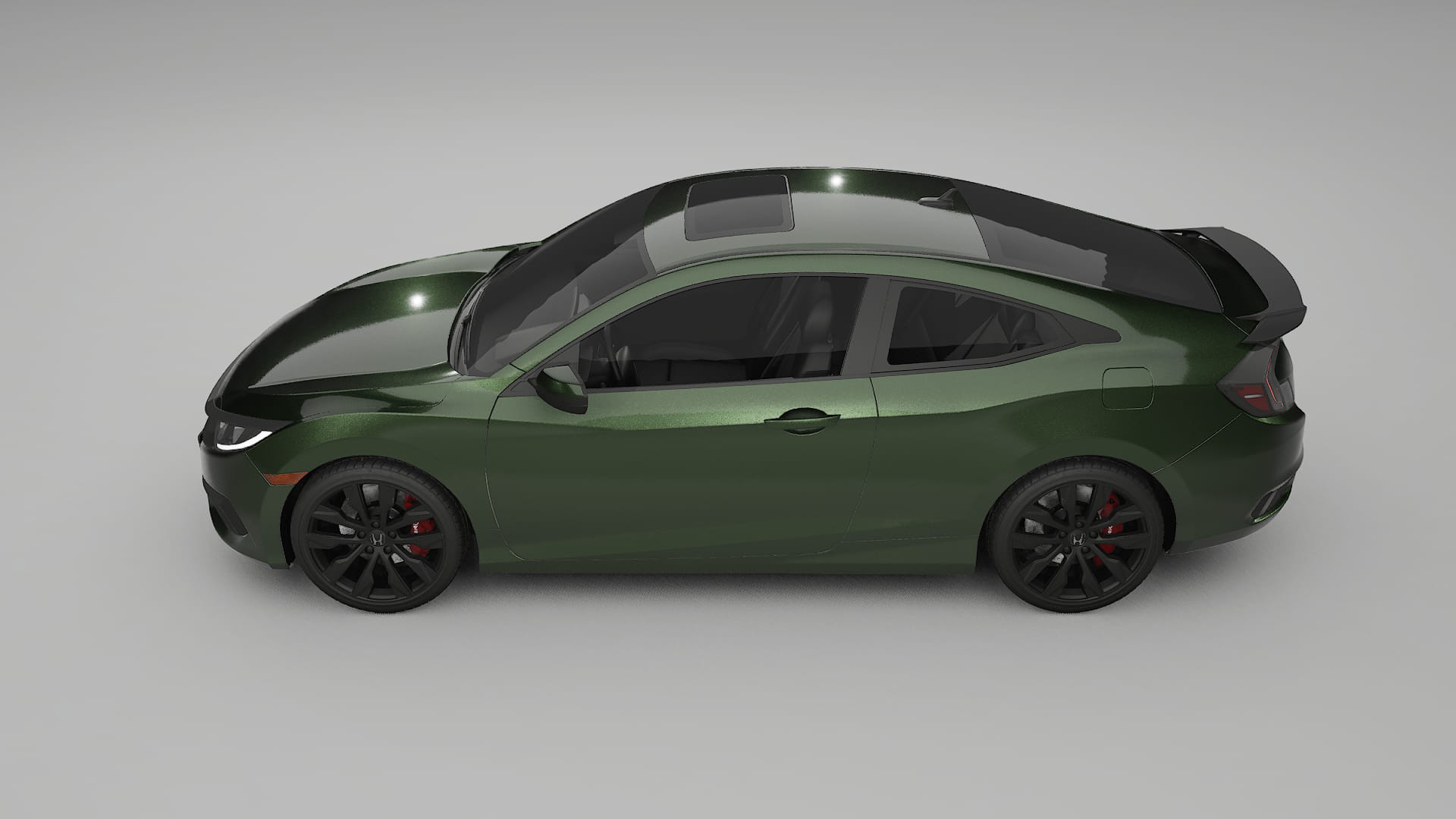 Honda Civic coupe prefacelift pre LCI TPU Lakbeschermingsfolie | LAGOON Kleurveranderende PPF – Volledig Voorgesneden Kit