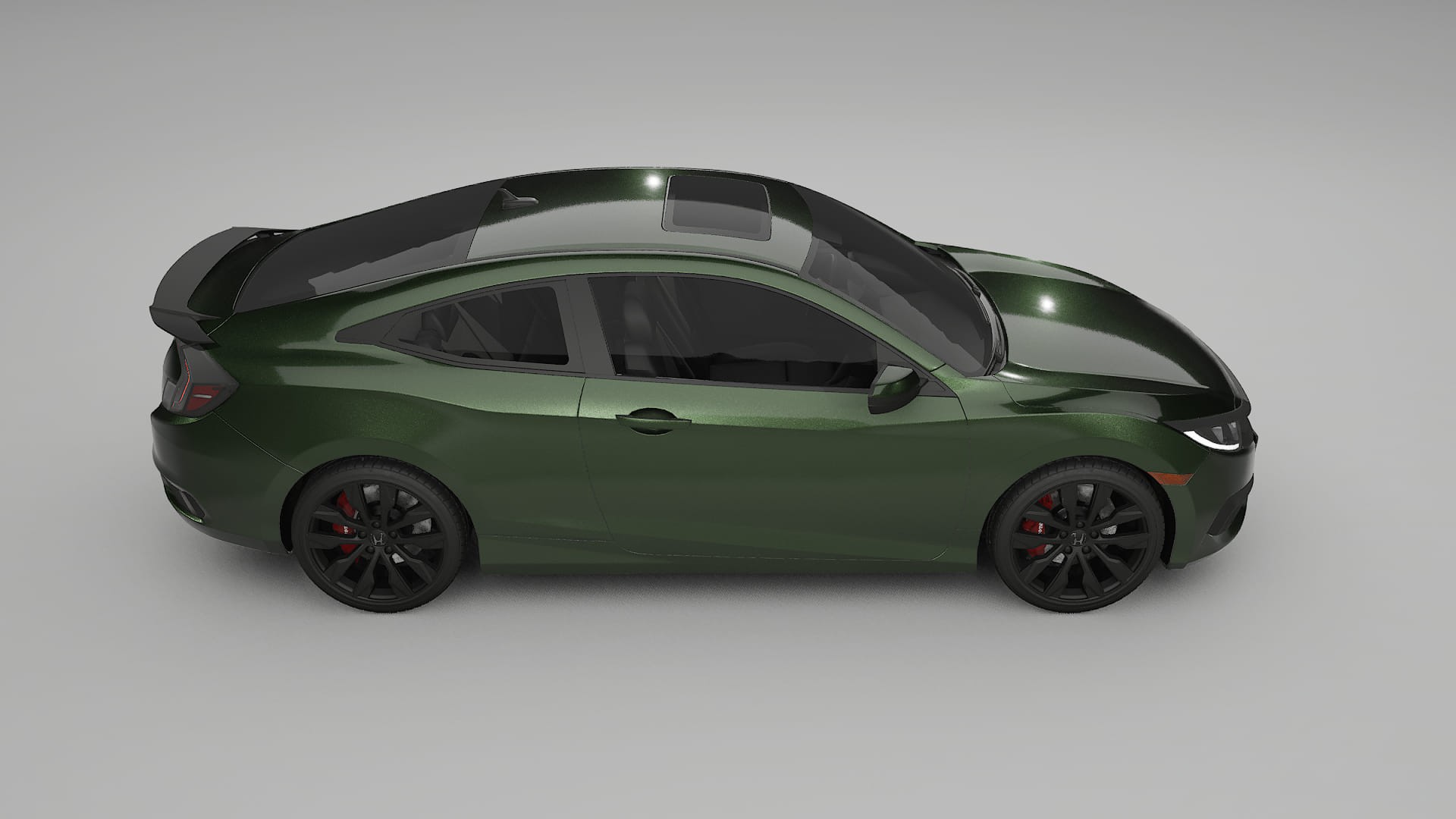 Honda Civic coupe prefacelift pre LCI TPU Lakbeschermingsfolie | LAGOON Kleurveranderende PPF – Volledig Voorgesneden Kit